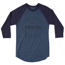 Oregon - 3/4 Sleeve Raglan Shirt - Latitude & Longitude