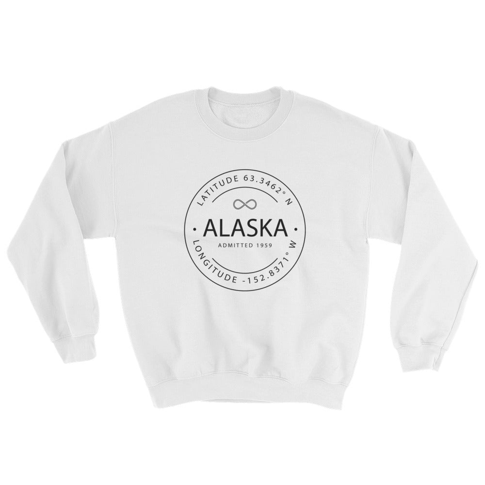 Alaska - Crewneck Sweatshirt - Latitude & Longitude