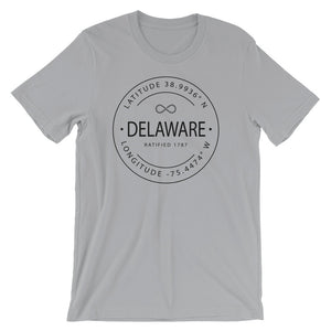 Delaware - Short-Sleeve Unisex T-Shirt - Latitude & Longitude