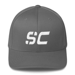 South Carolina - Structured Twill Cap - White Embroidery - SC - Many Hat Color Options Available