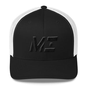 Michigan - Mesh Back Trucker Cap - Black Embroidery - MI - Many Hat Color Options Available