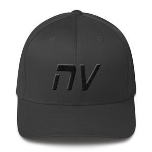 Nevada - Structured Twill Cap - Black Embroidery - NV - Many Hat Color Options Available