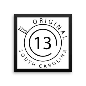South Carolina - Framed Print - Original 13