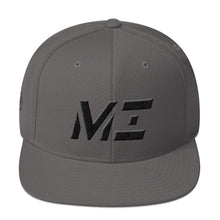 Michigan - Flat Brim Hat - Black Embroidery - MI - Many Hat Color Options Available