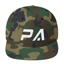 Pennsylvania - Flat Brim Hat - White Embroidery - PA - Many Hat Color Options Available