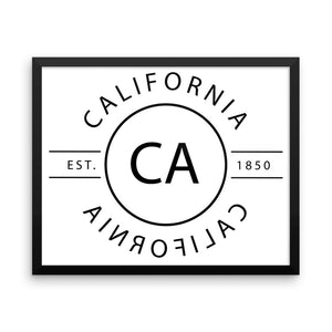 California - Framed Print - Reflections