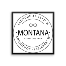Montana - Framed Print - Latitude & Longitude