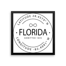 Florida - Framed Print - Latitude & Longitude