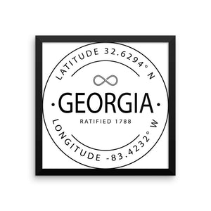 Georgia - Framed Print - Latitude & Longitude
