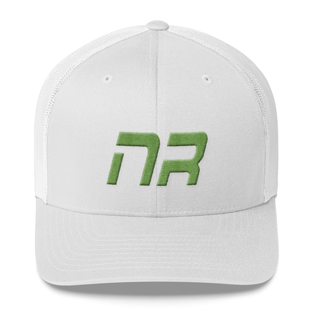 Native Realm - Mesh Back Trucker Cap - Green Embroidery - NR - Many Hat Color Options Available