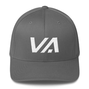 Virginia - Structured Twill Cap - White Embroidery - VA - Many Hat Color Options Available