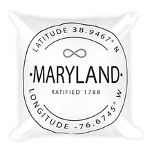 Maryland - Throw Pillow - Latitude & Longitude