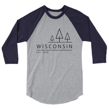 Wisconsin - 3/4 Sleeve Raglan Shirt - Established