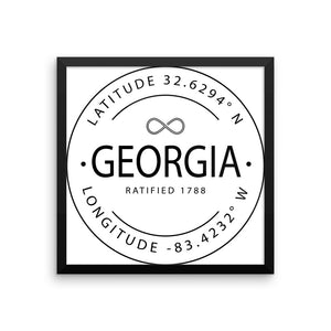 Georgia - Framed Print - Latitude & Longitude