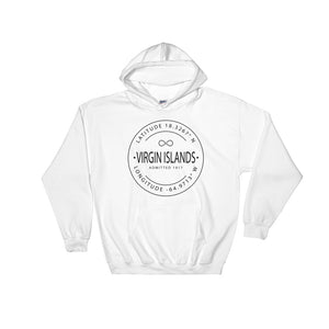 Virgin Islands - Hooded Sweatshirt - Latitude & Longitude