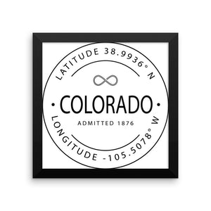 Colorado - Framed Print - Latitude & Longitude
