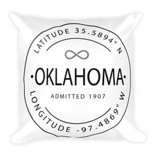 Oklahoma - Throw Pillow - Latitude & Longitude