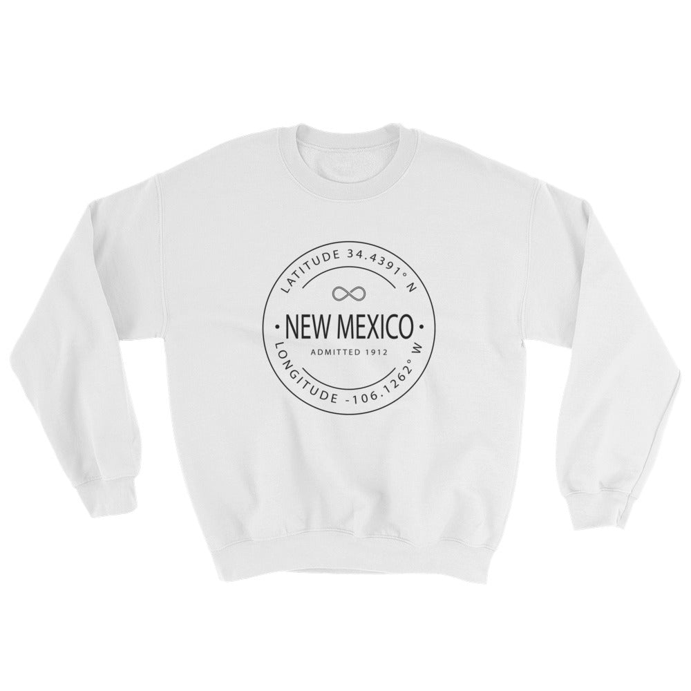 New Mexico - Crewneck Sweatshirt - Latitude & Longitude