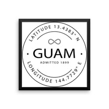 Guam - Framed Print - Latitude & Longitude