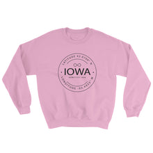 Iowa - Crewneck Sweatshirt - Latitude & Longitude