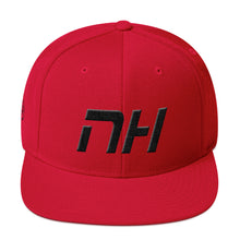 New Hampshire - Flat Brim Hat - Black Embroidery - NH - Many Hat Color Options Available