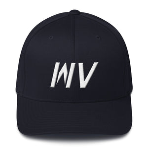 West Virginia - Structured Twill Cap - White Embroidery - WV - Many Hat Color Options Available