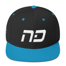North Dakota - Flat Brim Hat - White Embroidery - ND - Many Hat Color Options Available