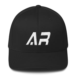 Arkansas - Structured Twill Cap - White Embroidery - AR - Many Hat Color Options Available