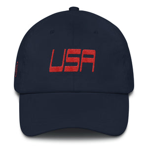 USA Designs - Embroidered Low Profile Cotton Hat - USA