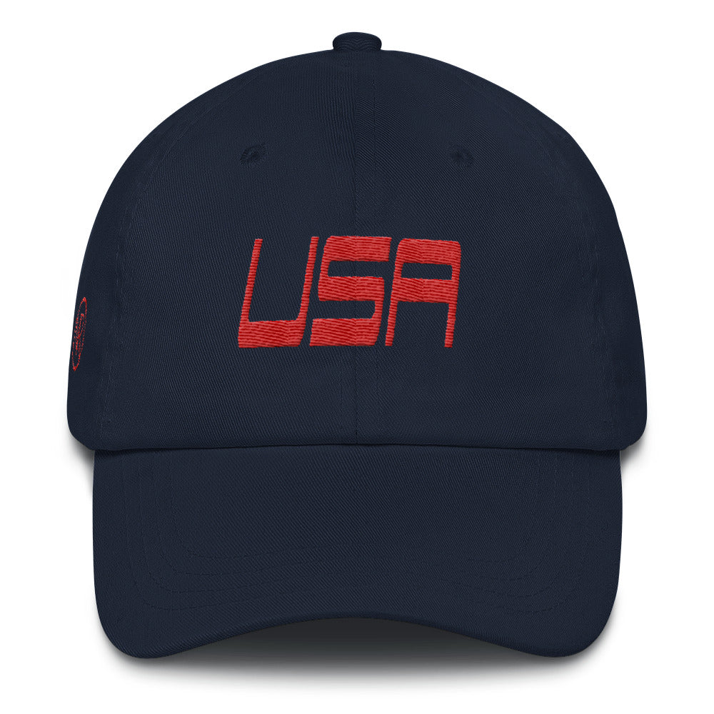 USA Designs - Embroidered Low Profile Cotton Hat - USA