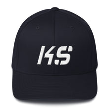 Kansas - Structured Twill Cap - White Embroidery - KS - Many Hat Color Options Available