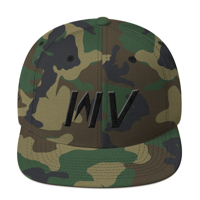 West Virginia - Flat Brim Hat - Black Embroidery - WV - Many Hat Color Options Available