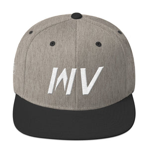 West Virginia - Flat Brim Hat - White Embroidery - WV - Many Hat Color Options Available