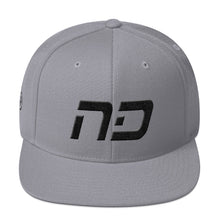North Dakota - Flat Brim Hat - Black Embroidery - ND - Many Hat Color Options Available