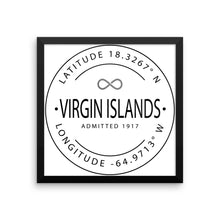 Virgin Islands - Framed Print - Latitude & Longitude