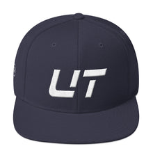 Utah - Flat Brim Hat - White Embroidery - UT - Many Hat Color Options Available