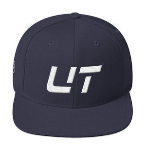 Utah - Flat Brim Hat - White Embroidery - UT - Many Hat Color Options Available