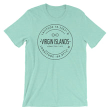 Virgin Islands - Short-Sleeve Unisex T-Shirt - Latitude & Longitude