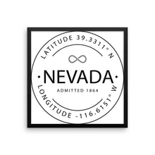 Nevada - Framed Print - Latitude & Longitude