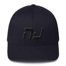 New Jersey - Structured Twill Cap - Black Embroidery - NJ - Many Hat Color Options Available