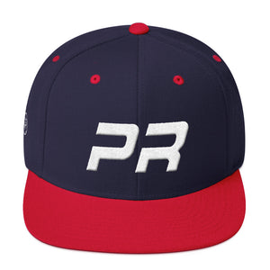 Puerto Rico - Flat Brim Hat - White Embroidery - PR - Many Hat Color Options Available