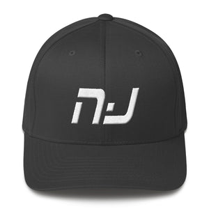 New Jersey - Structured Twill Cap - White Embroidery - NJ - Many Hat Color Options Available