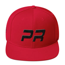 Puerto Rico - Flat Brim Hat - Black Embroidery - PR - Many Hat Color Options Available