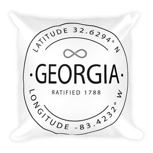 Georgia - Throw Pillow - Latitude & Longitude
