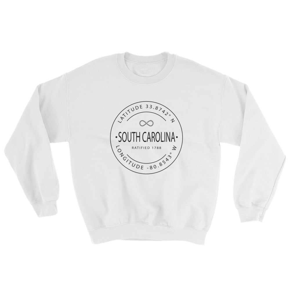 South Carolina - Crewneck Sweatshirt - Latitude & Longitude