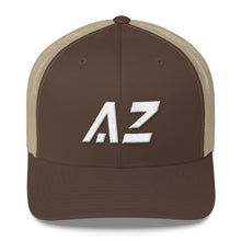 Arizona - Mesh Back Trucker Cap - White Embroidery - AZ - Many Hat Color Options Available