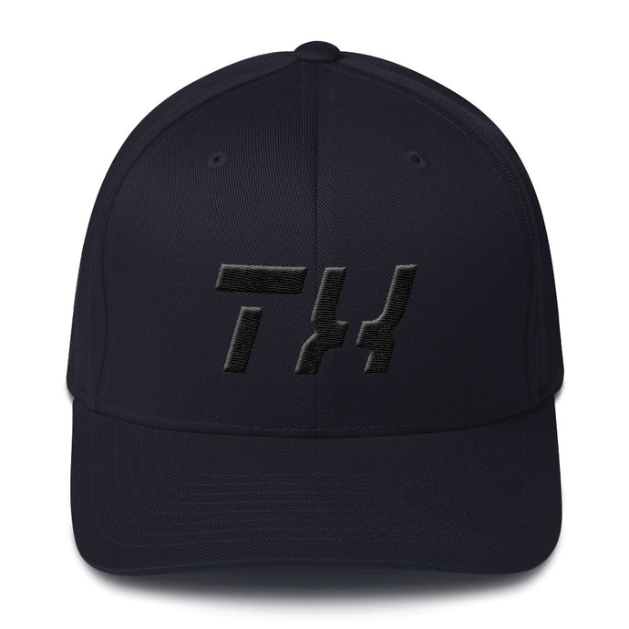 Texas - Structured Twill Cap - Black Embroidery - TX - Many Hat Color Options Available
