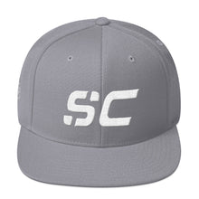 South Carolina - Flat Brim Hat - White Embroidery - SC - Many Hat Color Options Available