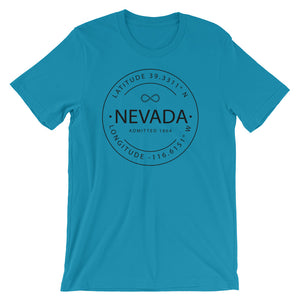 Nevada - Short-Sleeve Unisex T-Shirt - Latitude & Longitude