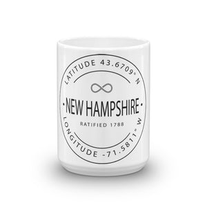 New Hampshire - Mug - Latitude & Longitude